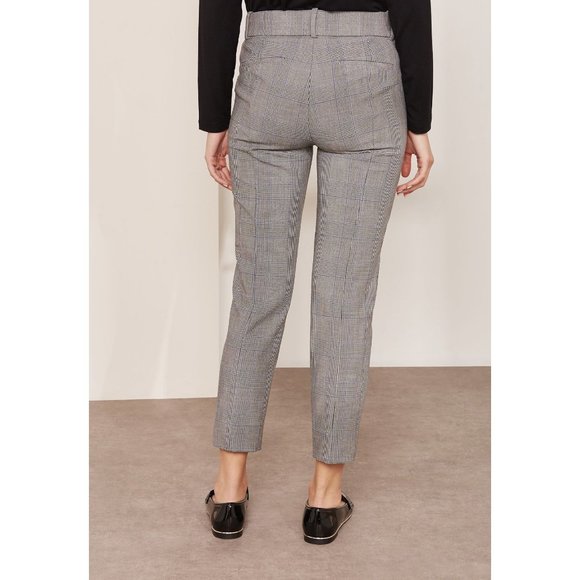 J.Crew Cameron Cropped Pants 4 Plaid High Rise Grey - Picture 2 of 12